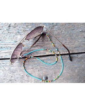 Boho Glasses chain, rainbow glasses chain, turquoise glasses chain, beaded glasses chain, sunglasses chain